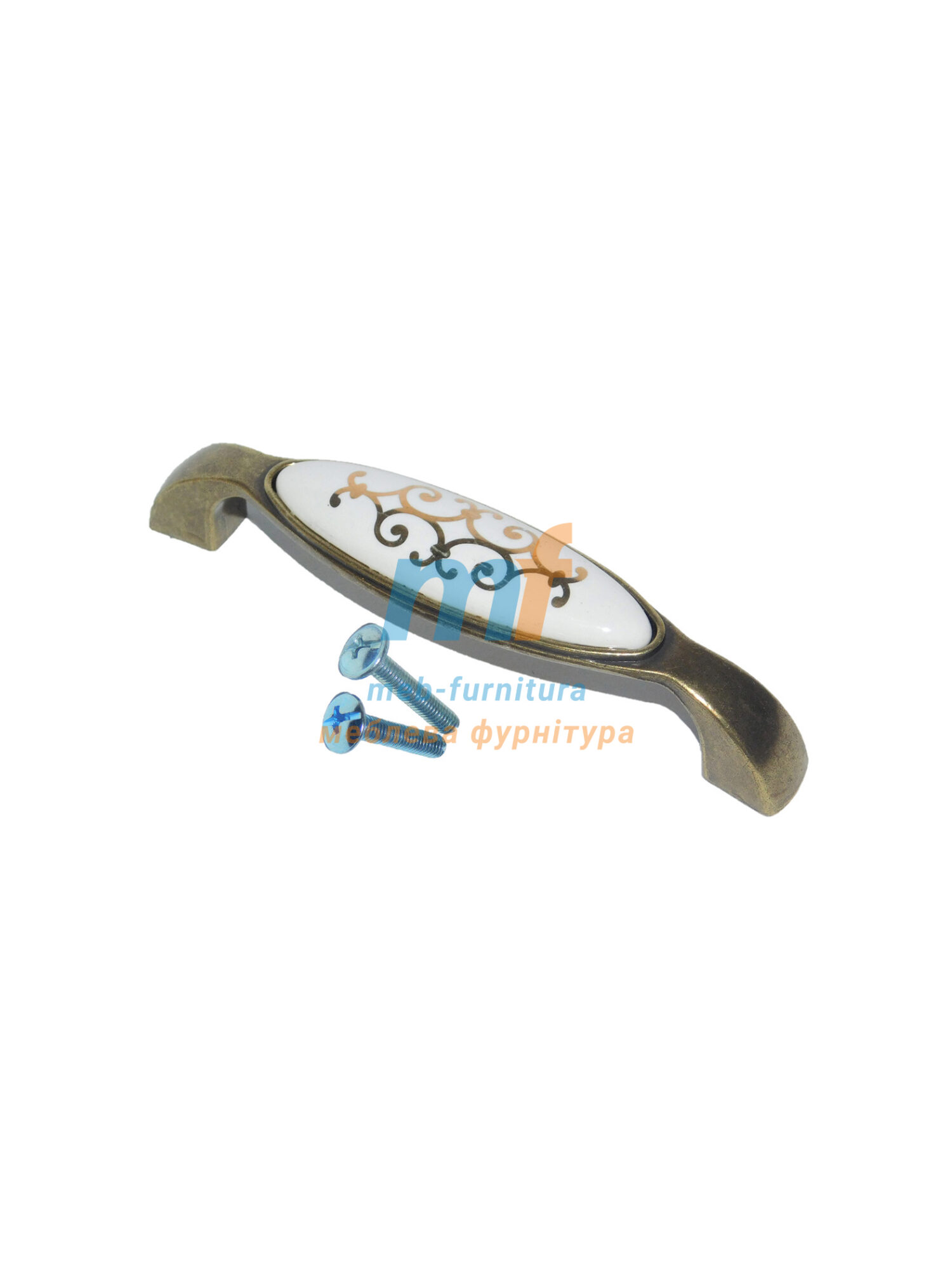 Ручка мебельная керамика KR-07-128mm